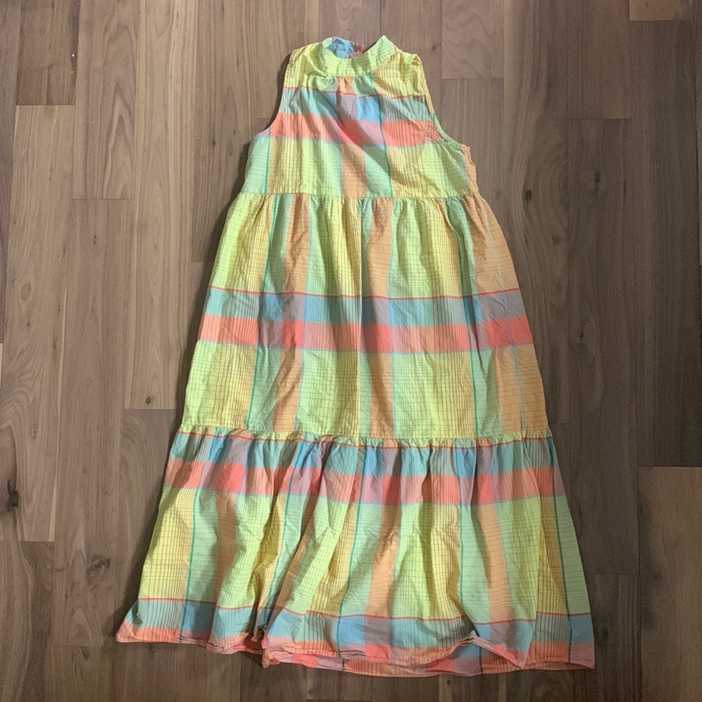 Urban Outfitters Plaid Sleeveless Maxi Dress